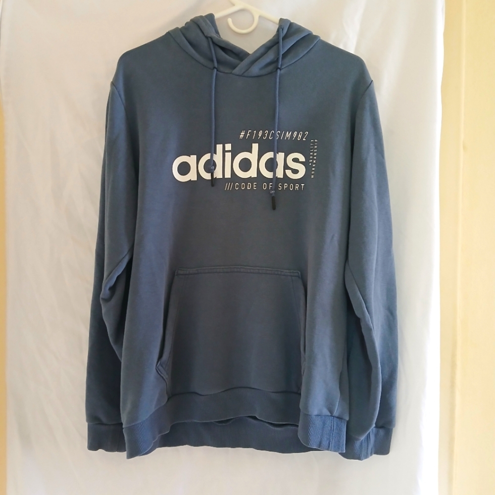 Adidas Logo Sweat Hoody Size Medium